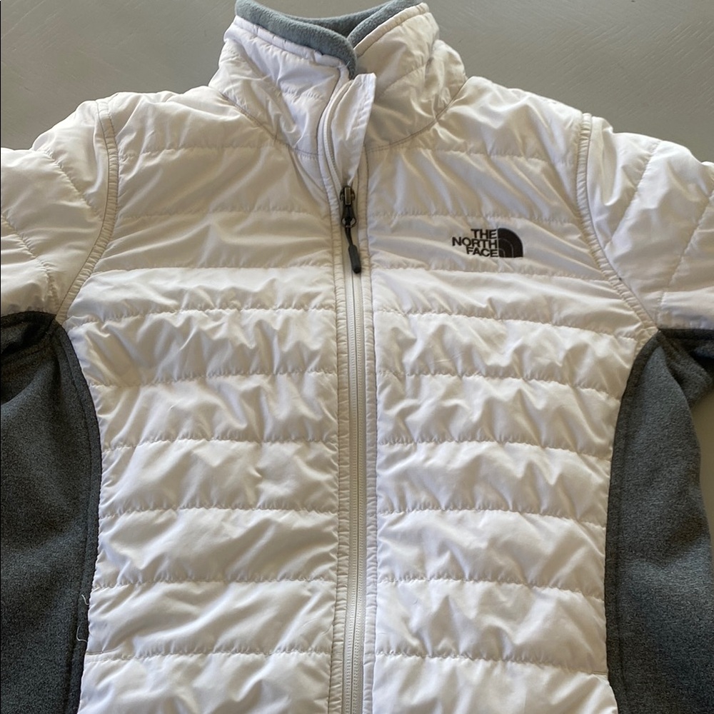 The North Face White and Gray Jacket